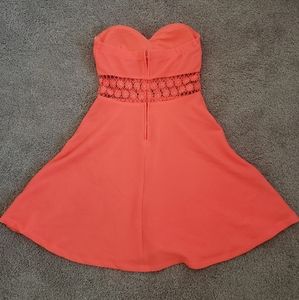 Charlotte Russe Neon Orange Dress and Shoes